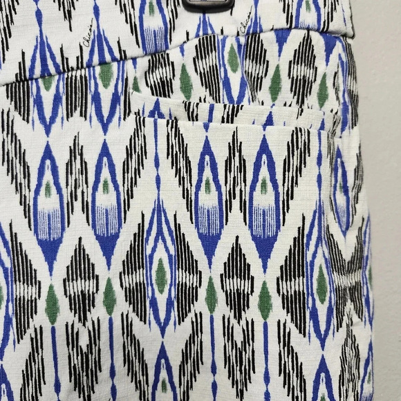 Chico's women's Pull-On multicolor pants size 18 geometric blue and white - Picture 3 of 8